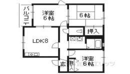 アンリ久津川２間取り図面
