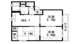 アンリ久津川３間取り図面
