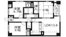カレラ・デ・オエステ間取り図面