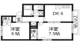 ハイカムール嵐山Ａ間取り図面