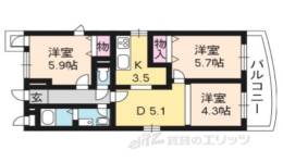 コスモ山科御陵間取り図面