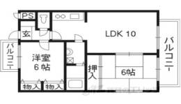 アフリー太田２間取り図面
