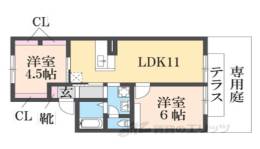 セジュール伊勢田間取り図面