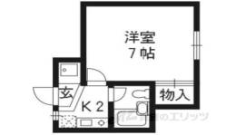 北白川フラットコート間取り図面