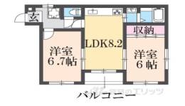 ベルエール長法寺間取り図面