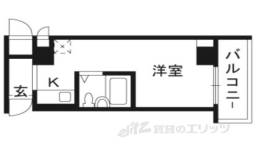 京都アパートメント１間取り図面