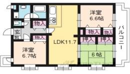 パインフィールド桂間取り図面