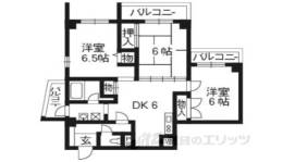 WEST HILL TAKATSUKA２間取り図面
