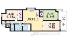 フロイデン北大路間取り図面
