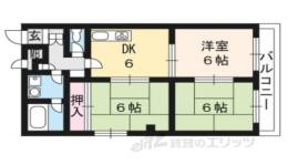 コンフォール北白川２間取り図面