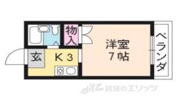ロイヤルコーポ紫野１間取り図面