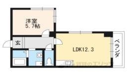 京福修学院第２マンション間取り図面
