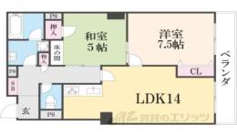 レヴィア北白川（CASA MIA北白川）間取り図面