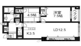 レヴィア北白川（CASA MIA北白川）間取り図面