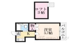 レオパレス西院第１間取り図面