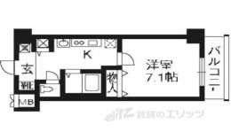 クラウンハイム京都北大路406間取り図面