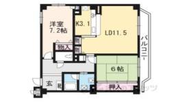 左京区マンション間取り図面