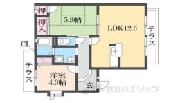 グランドールＦ間取り図面