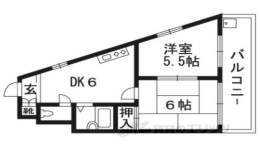 スカイコーポ久御山Ｃ棟間取り図面