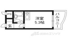 朝日プラザ深草４０８号室間取り図面