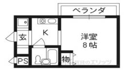 サンハイツ小栗栖　１間取り図面