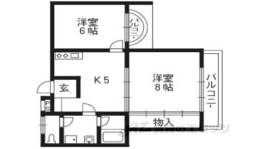 サンハイツ小栗栖　２間取り図面