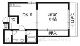 サンハイツ小栗栖　２間取り図面