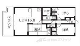 パデシオン新烏丸十条７１２号室間取り図面