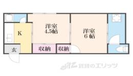 蛍谷荘Ｂ間取り図面
