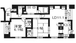 ライオンズマンション烏丸通間取り図面