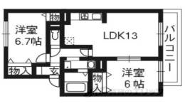 セジュールハピネスＡ棟間取り図面