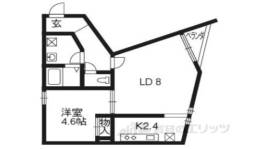 PARK HILLS OYAKE 1間取り図面