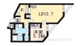 PARK HILLS OYAKE 1間取り図面