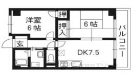 プェネリジェール西五条２間取り図面