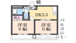 フラッツ東向日間取り図面