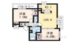 ベルヌーブ森神３間取り図面