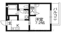ラフィネ北白川２間取り図面