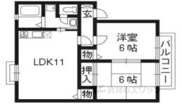 サンビレッジ大北山Ｄ棟間取り図面