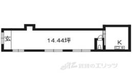 上珠数屋町貸店舗間取り図面