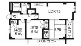 ラ・ペルル城陽間取り図面