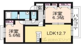 エンコウジＢ間取り図面