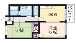 セレーナ唐崎１間取り図面