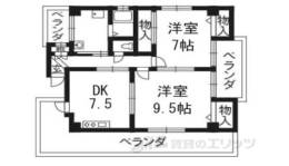 ピュアコート五条間取り図面