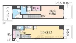 トゥニール河原町間取り図面