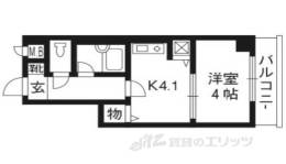 ライオンズマンション五条大宮２間取り図面