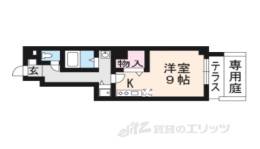 エヌキュート今堅田１間取り図面