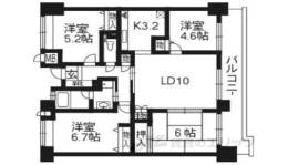 東急ドエルアルス伏見深草206間取り図面