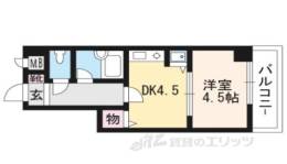 ライオンズマンション五条大宮２間取り図面
