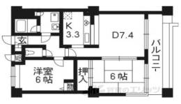 デリード＆サンヴェール桂川東間取り図面
