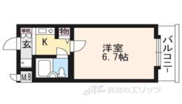 ＤＥＴＯＭ－１烏丸鞍馬口２間取り図面